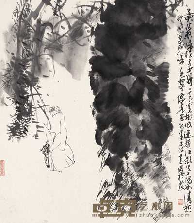 方增先 松下道士 立轴 51×45cm